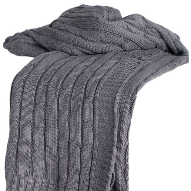 Hivvago Throw Blanket Light Gray 4