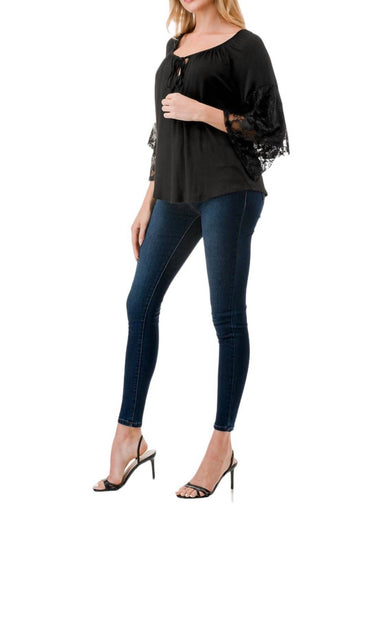VaVa Bell Sleeve Top Black Small 3