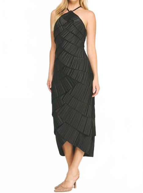 Strut & Bolt Lyra Halter Dress Black Large 3