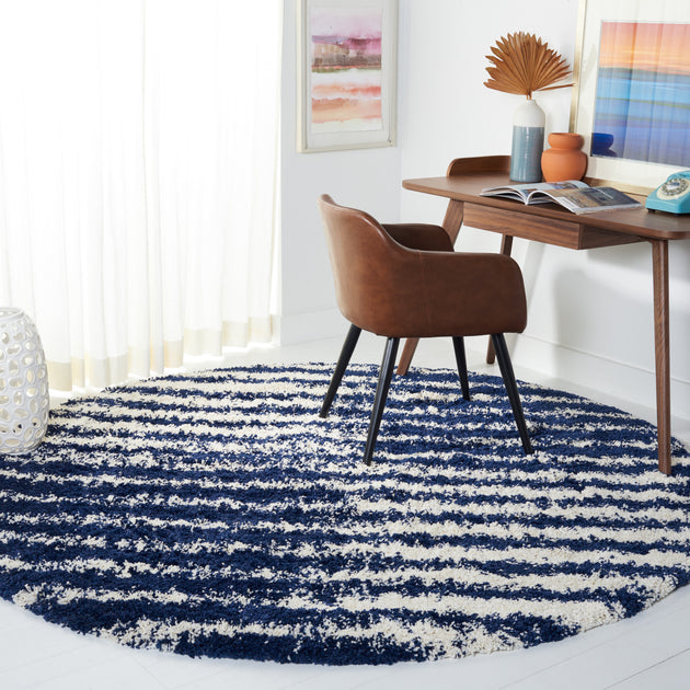 Safavieh Hudson Shag Area Rug Navy Ivory 4