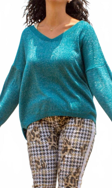 GIGI MODA Ginetta Knit Top Blue One Size 4