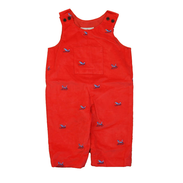 Classic Prep Boys Tomato with Sleighs Romper Red 6-12 Months 3