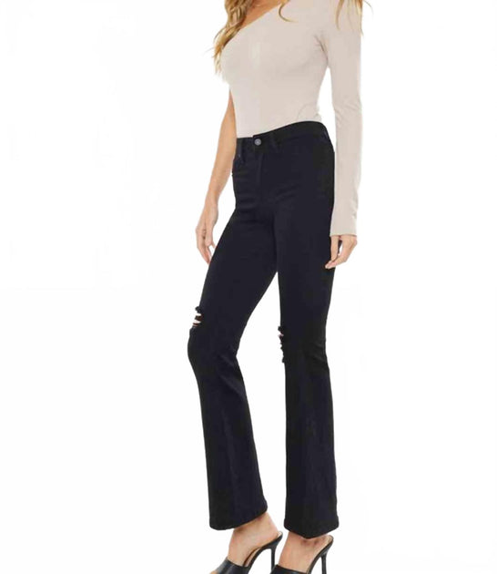 KanCan Crystal High Rise Petite Bootcut Jeans Black 29 3