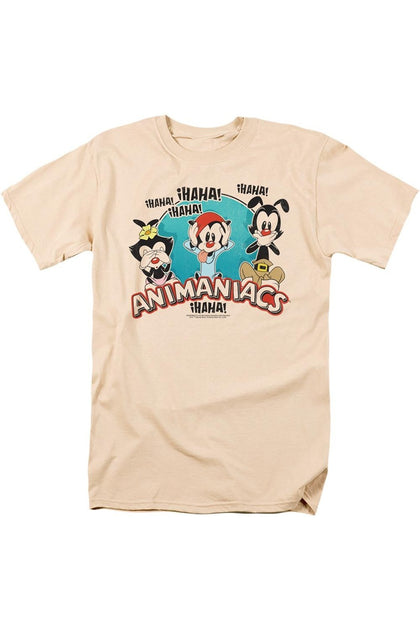Gildan Animaniacs No Evil T-Shirt Beige Medium 2