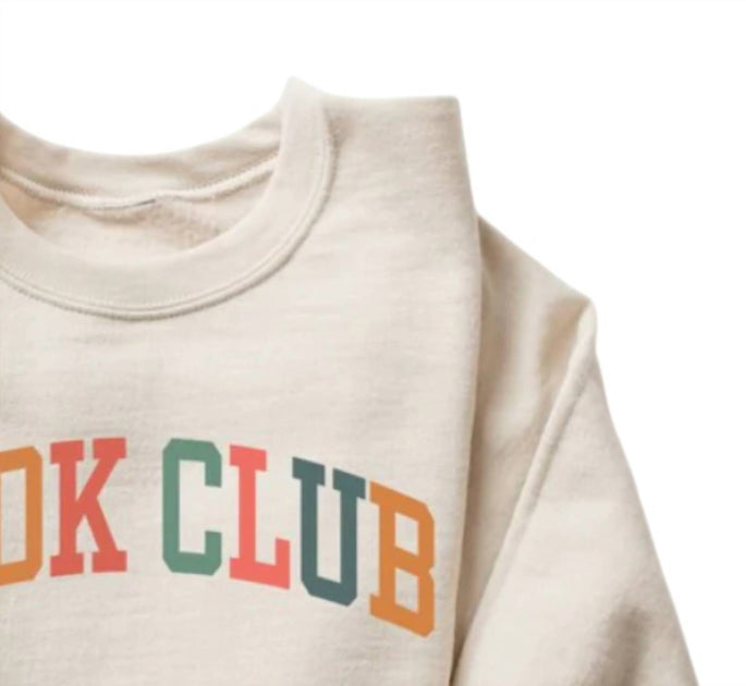 Eleven Eleven Women's Book Club Sweatshirt Beige XLarge 3