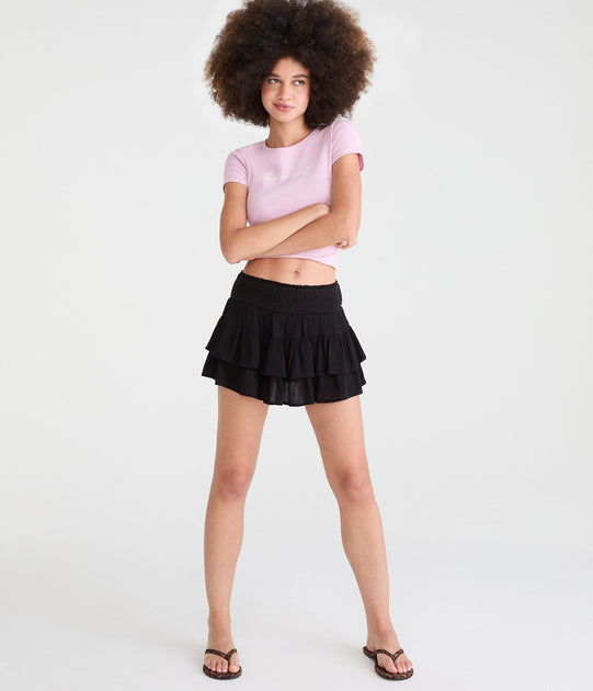 Aeropostale Mitered Stripe Skort Blau Weiß XS 3