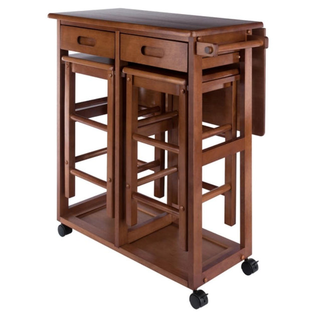 Hivvago 3-Piece Space Saver Teak 4