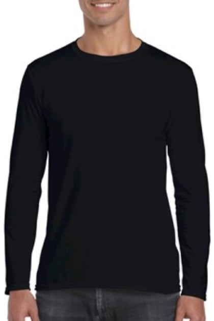 Gildan Soft Style Long Sleeve T-Shirt Black Medium 3