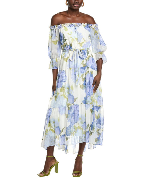 Maison Tara Lorelai Midi Dress Multi US 12 2