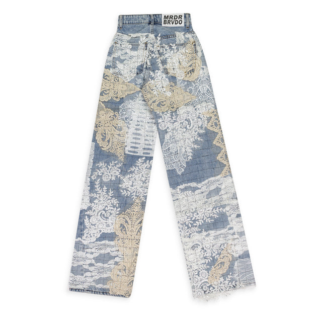 Who Decides War Grid Lace Straight-Fit Jeans Blue 24 3