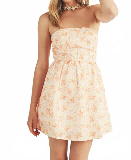STORIA Mary Mini Dress Beige Large 2