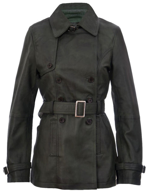 Infinity Trench en Cuir Mi-long Femme - Oakham Violet XLarge 2