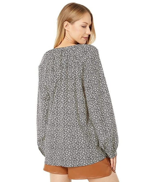 Joie JDM895 Pullover Top Black White Floral XSmall 3