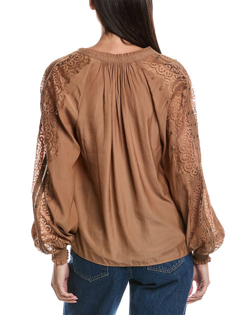Ramy Brook Agatha Top Brown XS 3