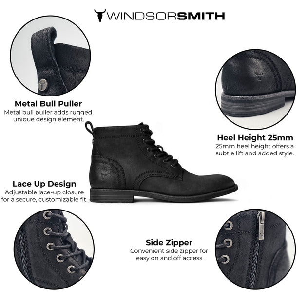 Windsorsmith Sebastien Desert Boots Black EU 40 3