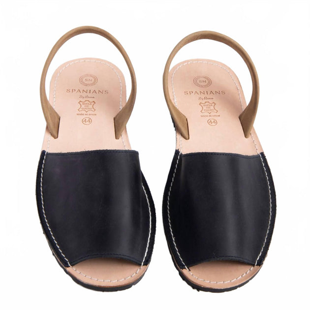 Numa by Spanians Avarcas Flat Sandal Black US 12 3