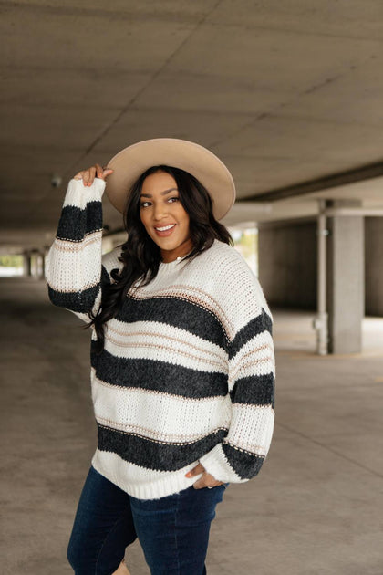 FSL Straightforward Striped Sweater White S 3