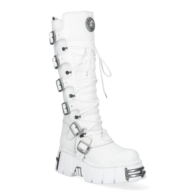 New Rock M-272-C69 Knee High Boots White EU 46 2