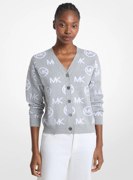 Michael Kors Logo Jacquard Cardigan Multi XS 2