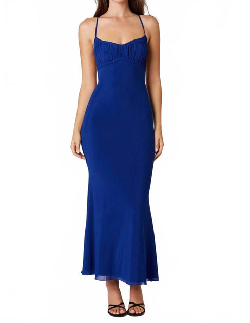 CLA Maxi Halter Dress Blue Small 3