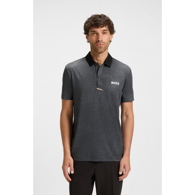 Boss Active Paddy Polo Shirt Grey Medium 4