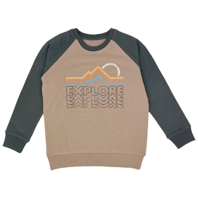 Tiny Whales Explore Raglan Sweatshirt Brown US 6 2