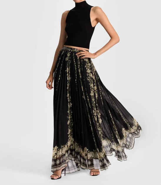 alice + olivia Katz Maxi Skirt Multi US 2 3