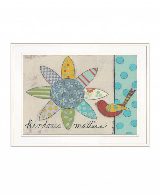 Hivvago Kindness Matters 1 Framed Print White 3