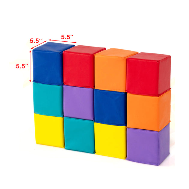 Hivvago 12-Piece Kids Soft Foam Climbing Cube Set 5