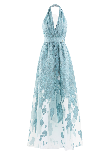 Saiid Kobeisy Brocade Jumpsuit Blue EU 34 2