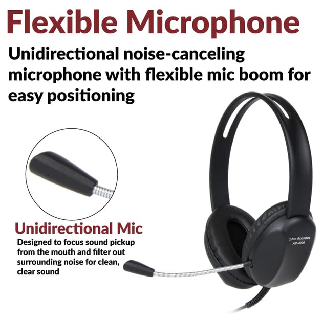 Cyber Acoustics AC-4006 Stereo Headset 3