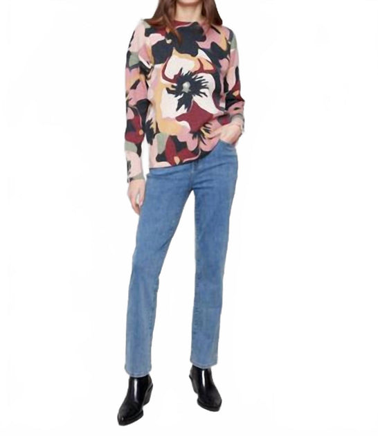 Charlie B Printed Crew Neck Sweater Multi Small 4