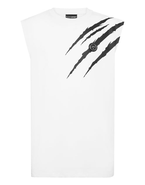 Plein Sport Scratch Tank Top White Small 2