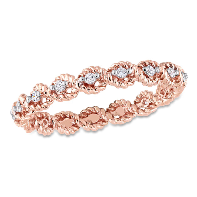 Mimi & Max Infinity Eternity Ring Rose Gold US 7 2