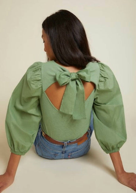Nation LTD Shalom Tie Back Combo Tee Green Small 3