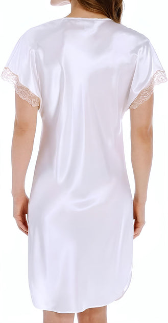 Shadowline Charming Charmeuse Sleep Gown White Medium 4