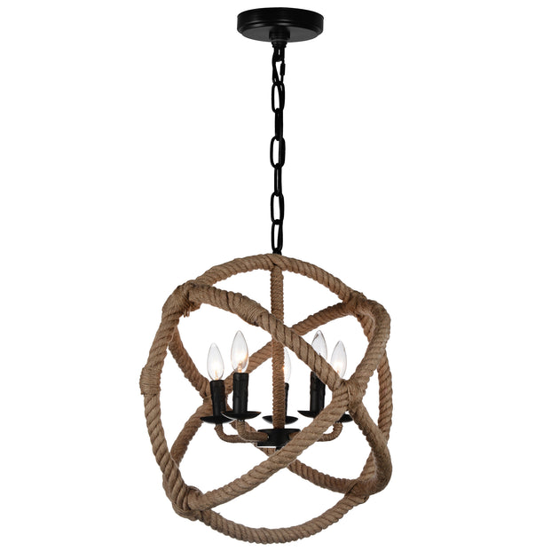 CWI Lighting Padma 5-Light Up Chandelier Black 3