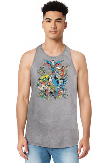 Gildan DC Comics Green Arrow Tank Top Grey Small 4