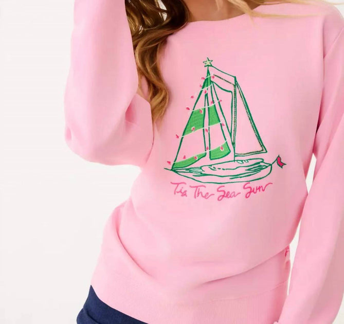 Lilly Pulitzer Ballad Sweatshirt Pink Large 3