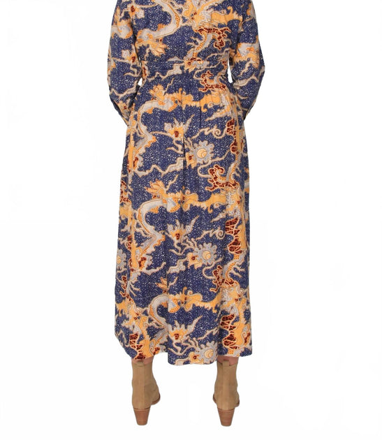 Cleobella Nina Ankle Dress Blue Medium 3