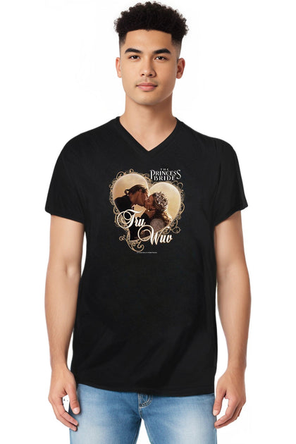 Gildan Princess Bride Tru Wuv V-Neck T-Shirt Black Medium 4