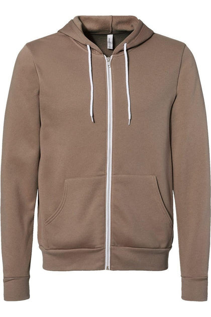 BELLA + CANVAS Sponge Fleece Full-Zip Hoodie Braun XSmall 2