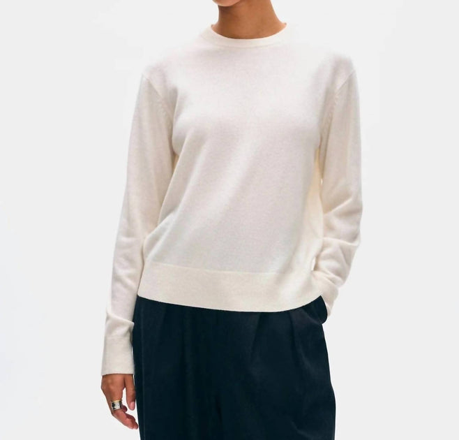 White + Warren Core Rundhals Pullover Weiß Groß 2