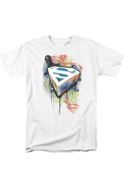 Gildan Superman Urban Shields T-Shirt White Large 2