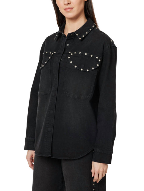 Habitual Denim Studded Jacket Black Medium 3