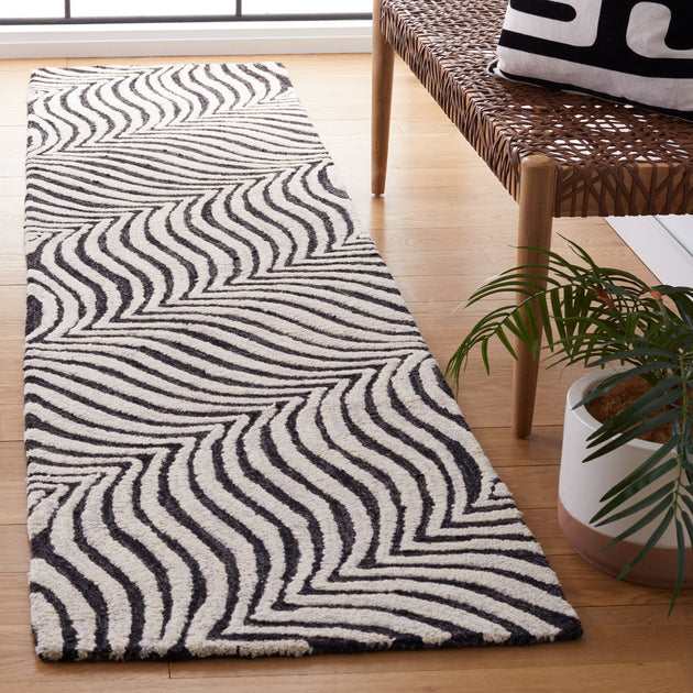 Safavieh MET456 Teppich Schwarz/Beige 3