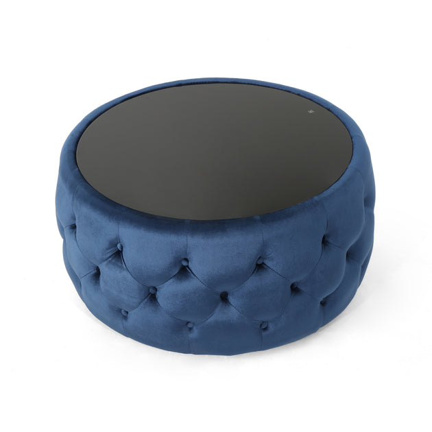 Streamdale Velvet Ottoman 5