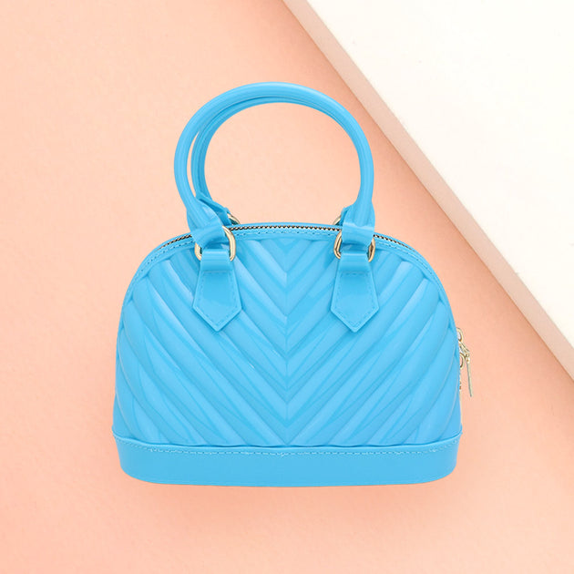 FASHNZFAB Mini Jelly Tote Bag Blue One Size 3
