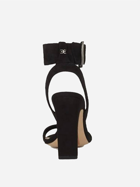 Sam Edelman Yola Suede Strap Heel Black US 7 4
