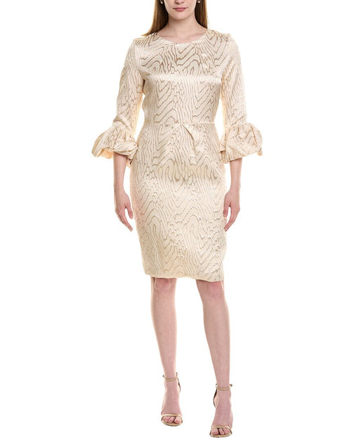 issue New York Sheath Dress Gold Medium 2